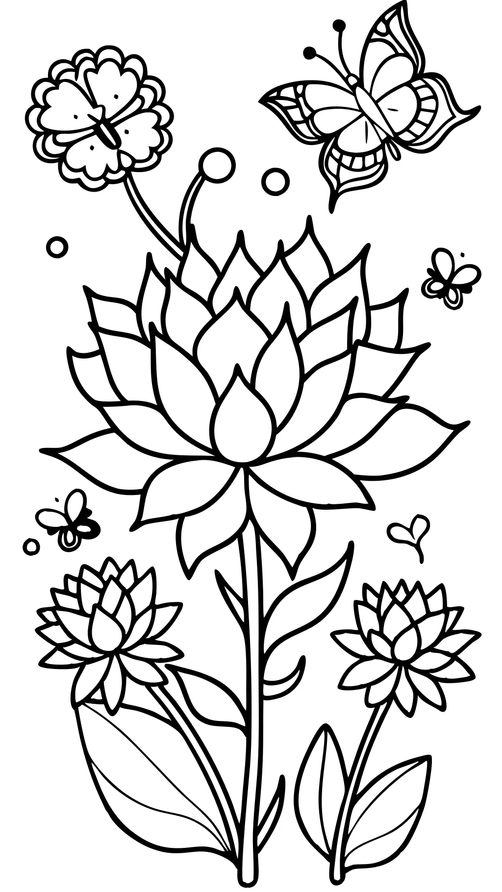 coloriages à fleurs